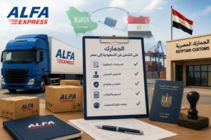 الجمارك على الشحن من السعودية إلى مصر